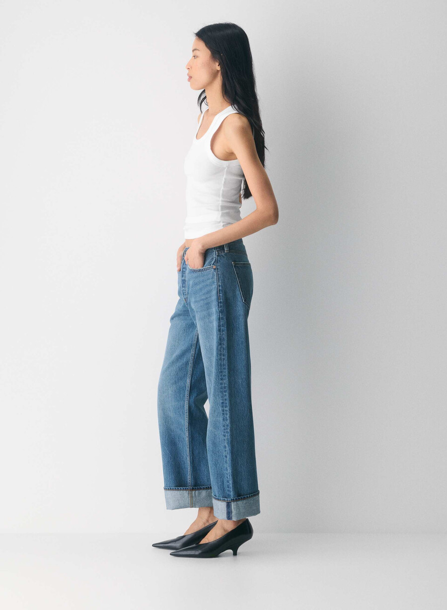 denim forum die 90er vintage lo-rise cuffed jeans 5 yrs kiss n tell bl