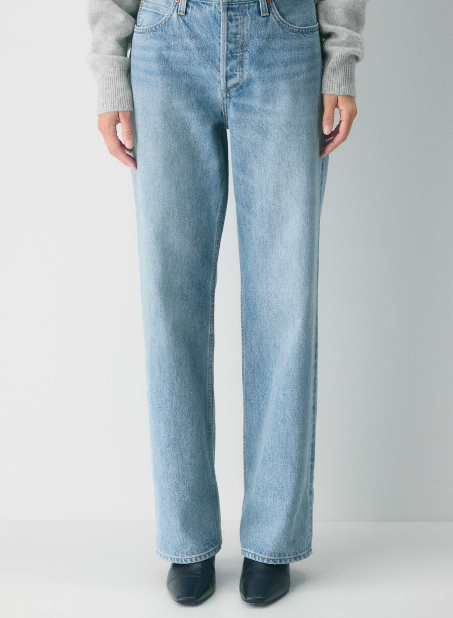 denim forum die 90er vintage lo-rise cuffed jeans 7 yrs bleu taboo
