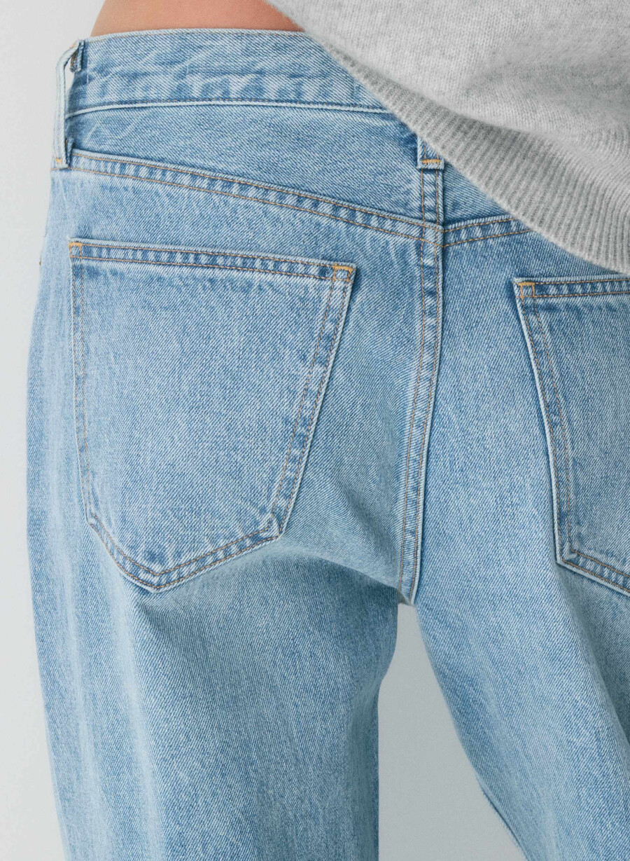 denim forum die 90er vintage lo-rise cuffed jeans 7 yrs bleu taboo