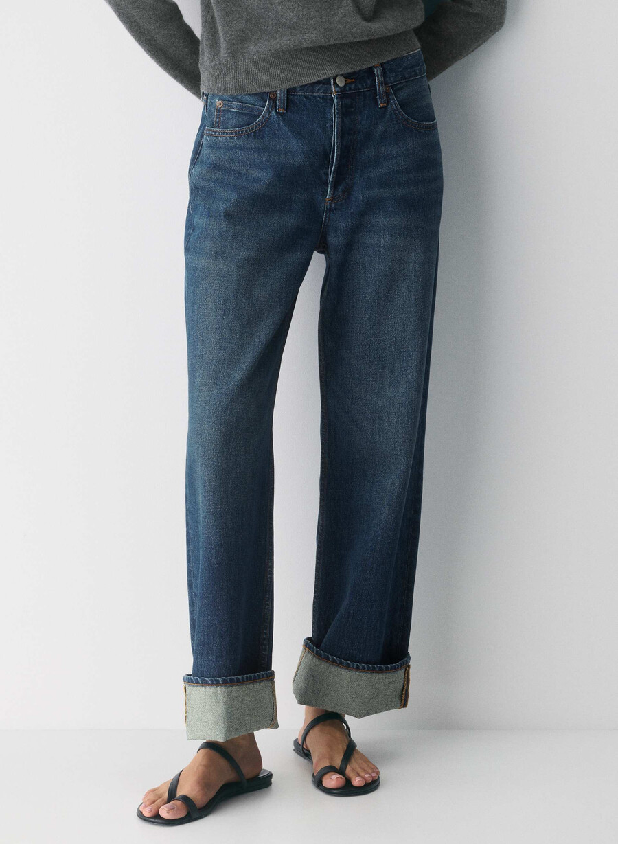 denim forum die 90er vintage lo-rise cuffed jeans be about dark bleu