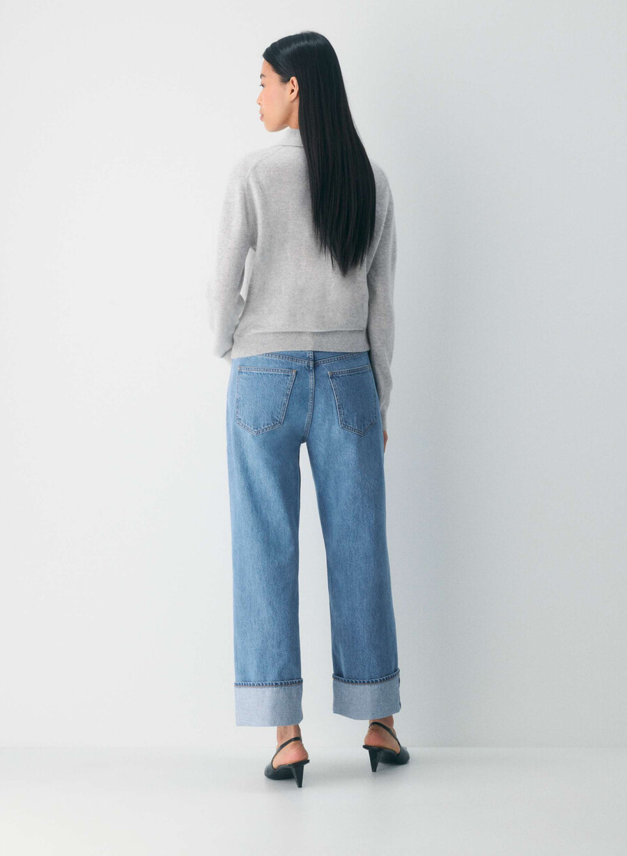 denim forum die 90er vintage lo-rise cuffed jeans vintage bleu bottle