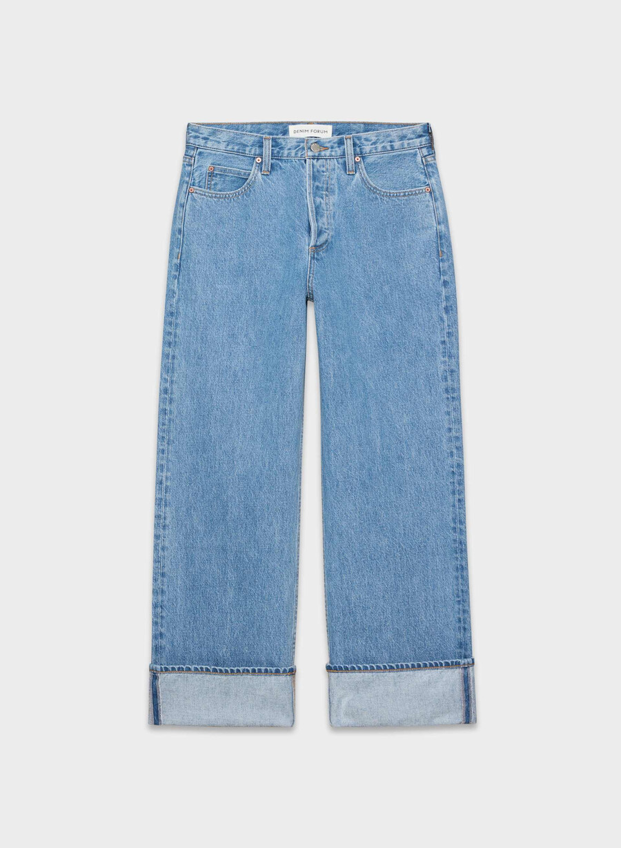 denim forum die 90er vintage lo-rise cuffed jeans vintage bleu bottle