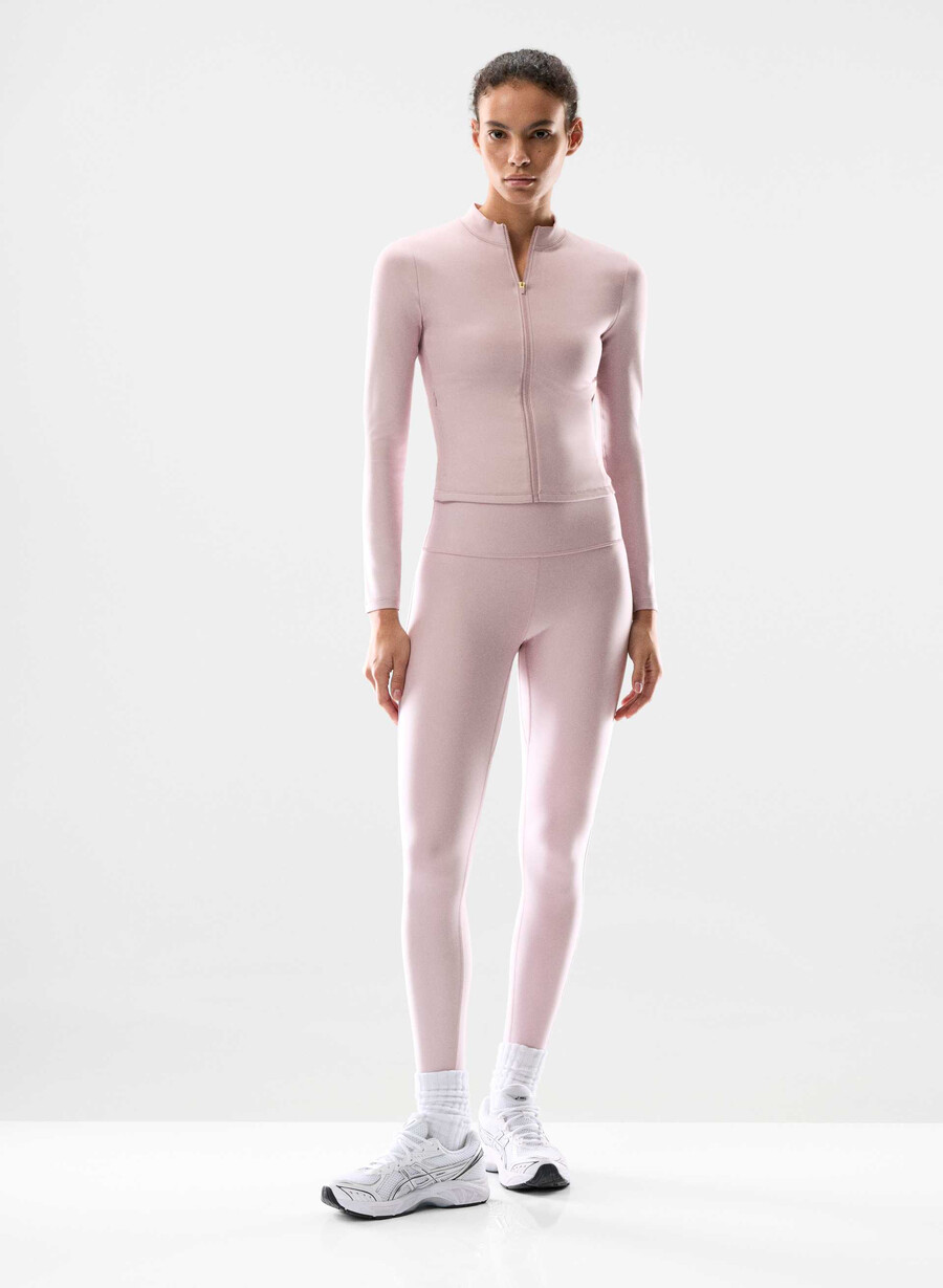 glotone showup hi-rise 26 leggings dsty pink bt white