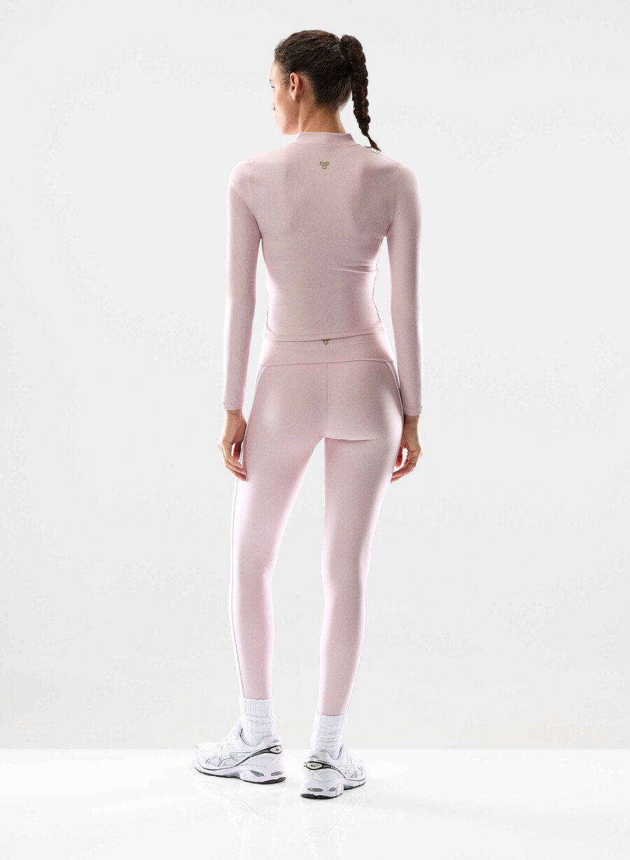 glotone showup hi-rise 26 leggings dsty pink bt white