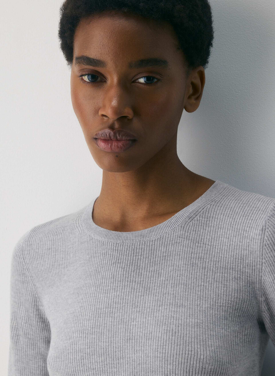 feiner merinowoll-foundry-pullover heather chrome
