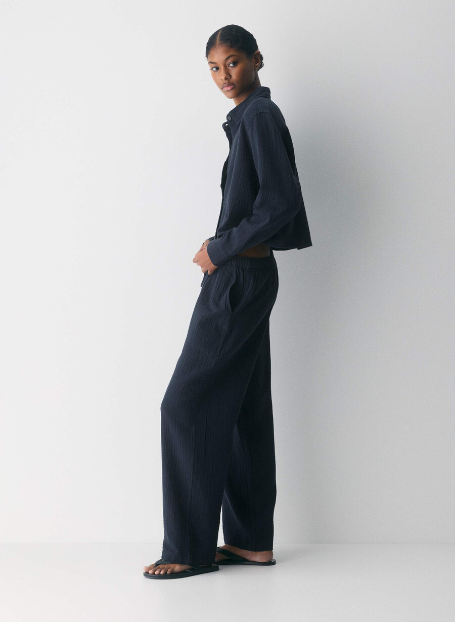 airplush cotton sail cropped shirt admiral