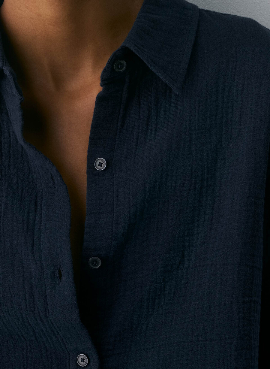airplush cotton sail cropped shirt admiral