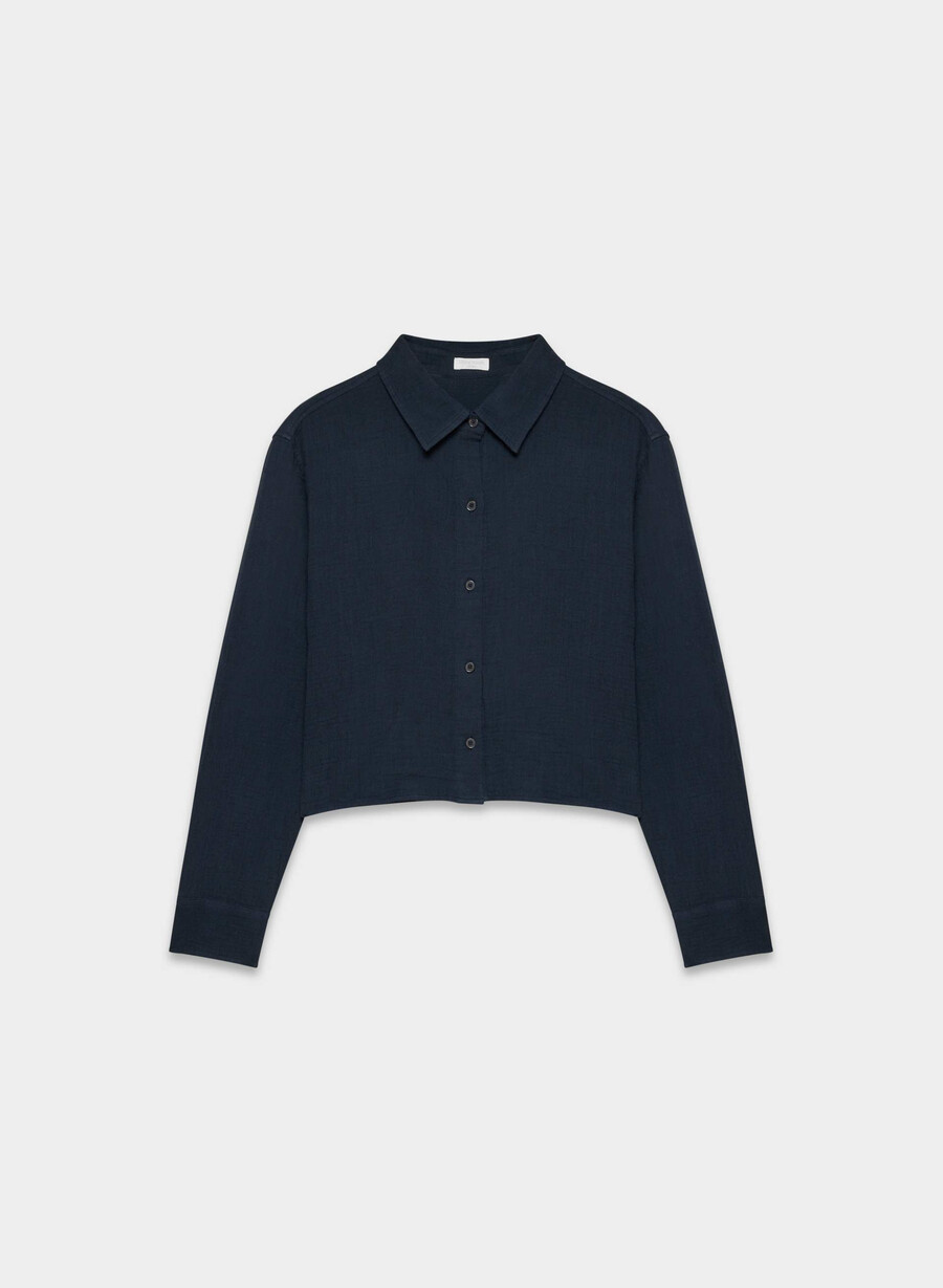 airplush cotton sail cropped shirt admiral
