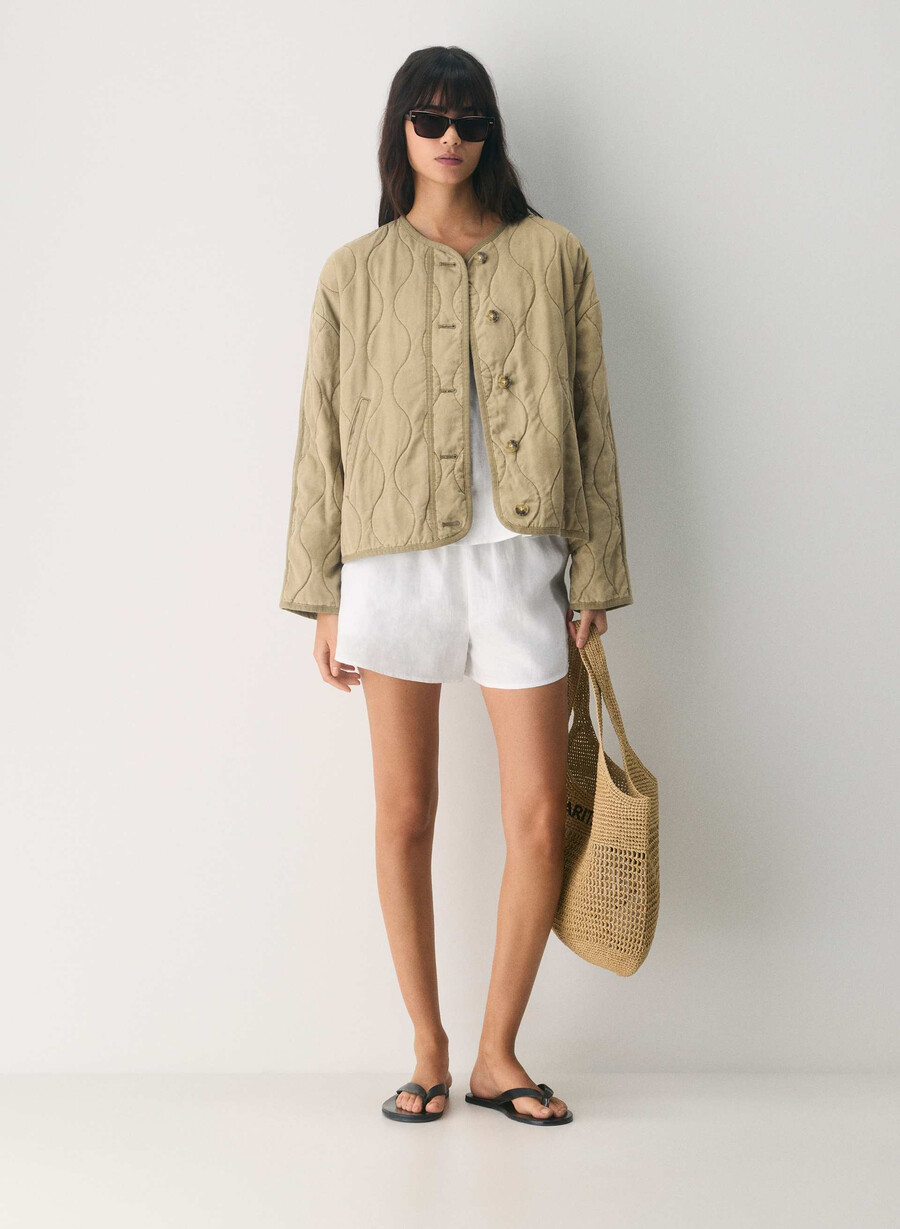 escapade liner jacket lived-in tan khaki