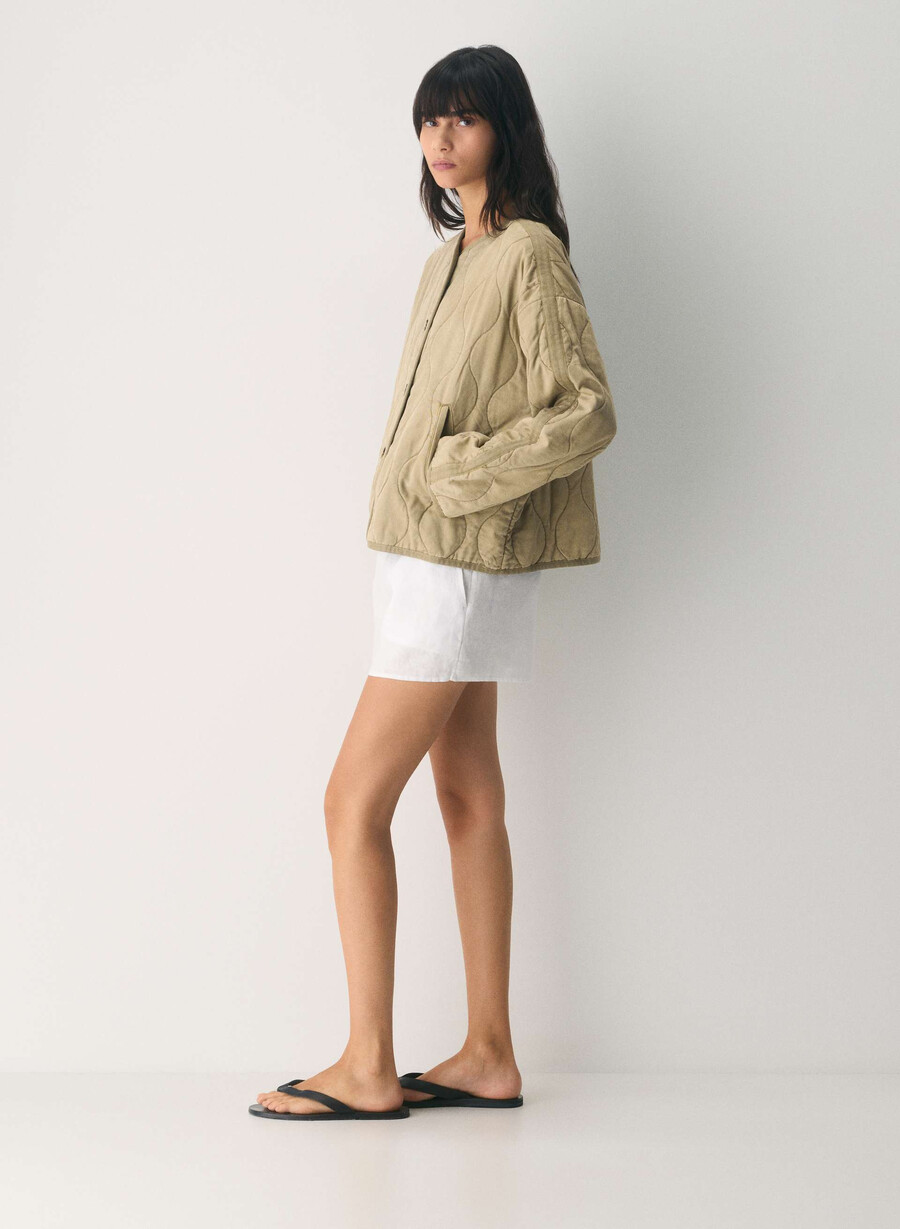 escapade liner jacket lived-in tan khaki