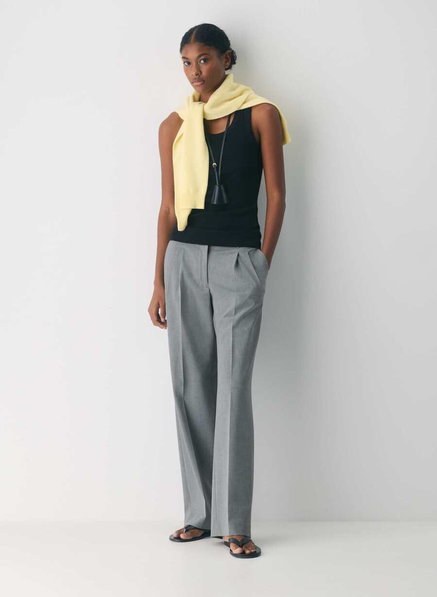 die effortless pant lo-rise - reessential light heather dark grey