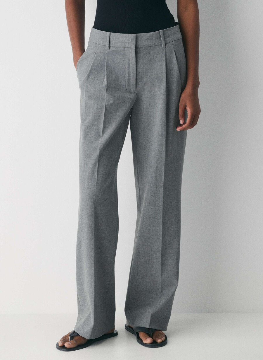 die effortless pant lo-rise - reessential light heather dark grey