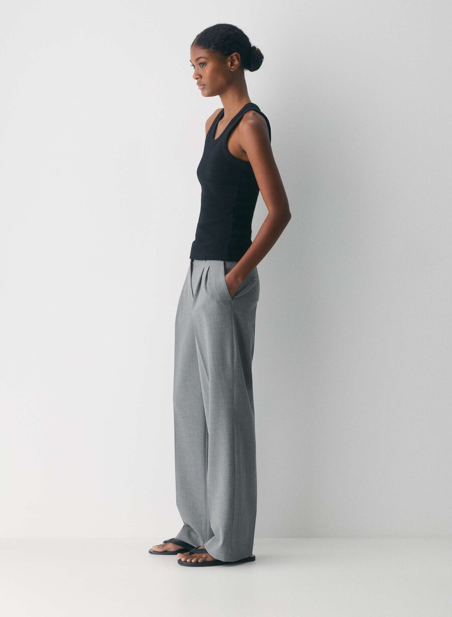 die effortless pant lo-rise - reessential light heather dark grey