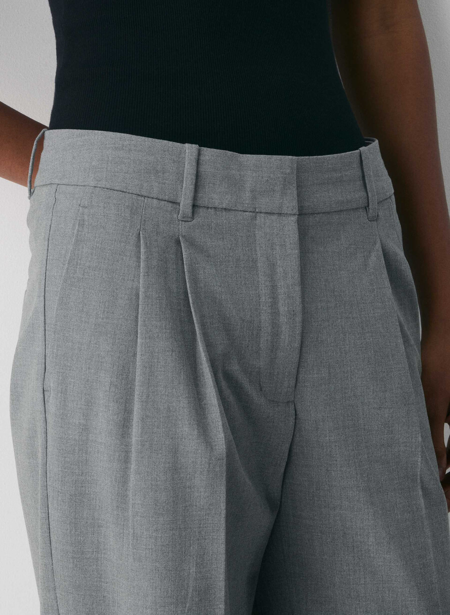 die effortless pant lo-rise - reessential light heather dark grey