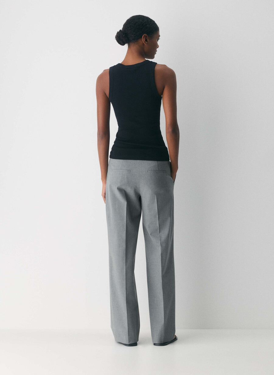 die effortless pant lo-rise - reessential light heather dark grey