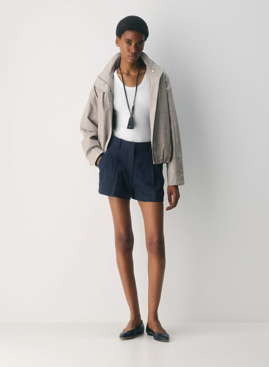 der mühelose kurze minirock effortless short - leinen admiral