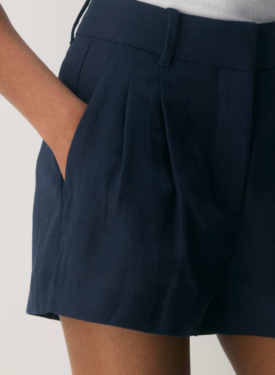 der mühelose kurze minirock effortless short - leinen admiral