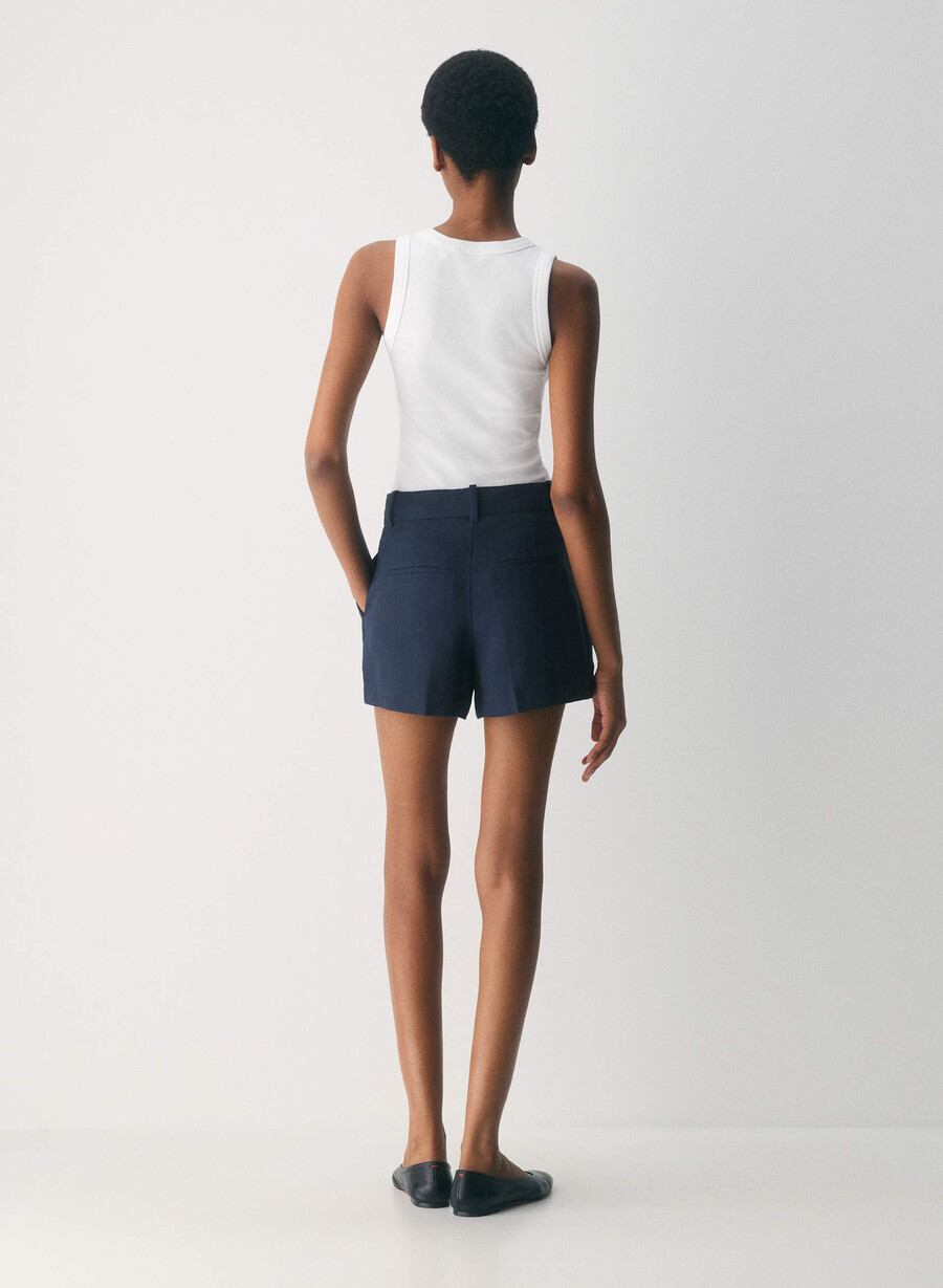 der mühelose kurze minirock effortless short - leinen admiral