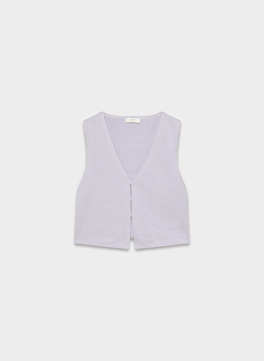 cotton charm baskenweste wildblume lila