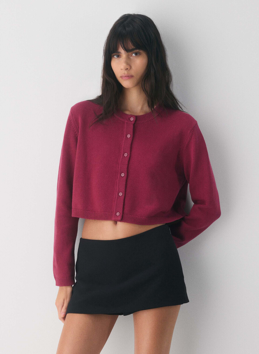 cotton charm sicily cardigan juicy rose