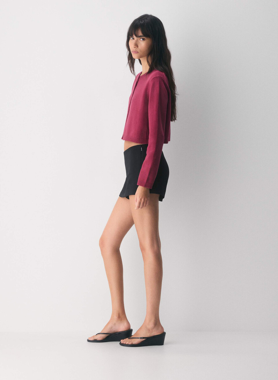 cotton charm sicily cardigan juicy rose