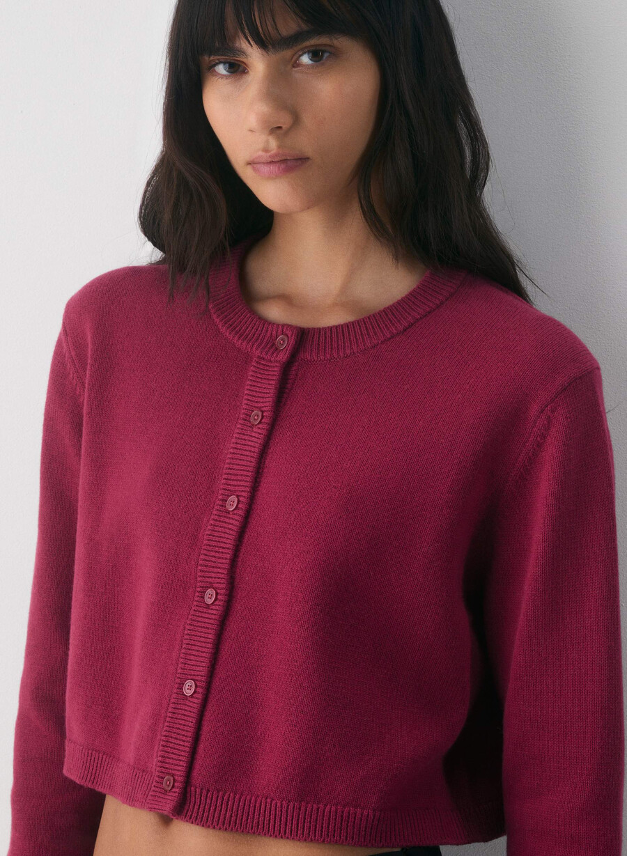 cotton charm sicily cardigan juicy rose