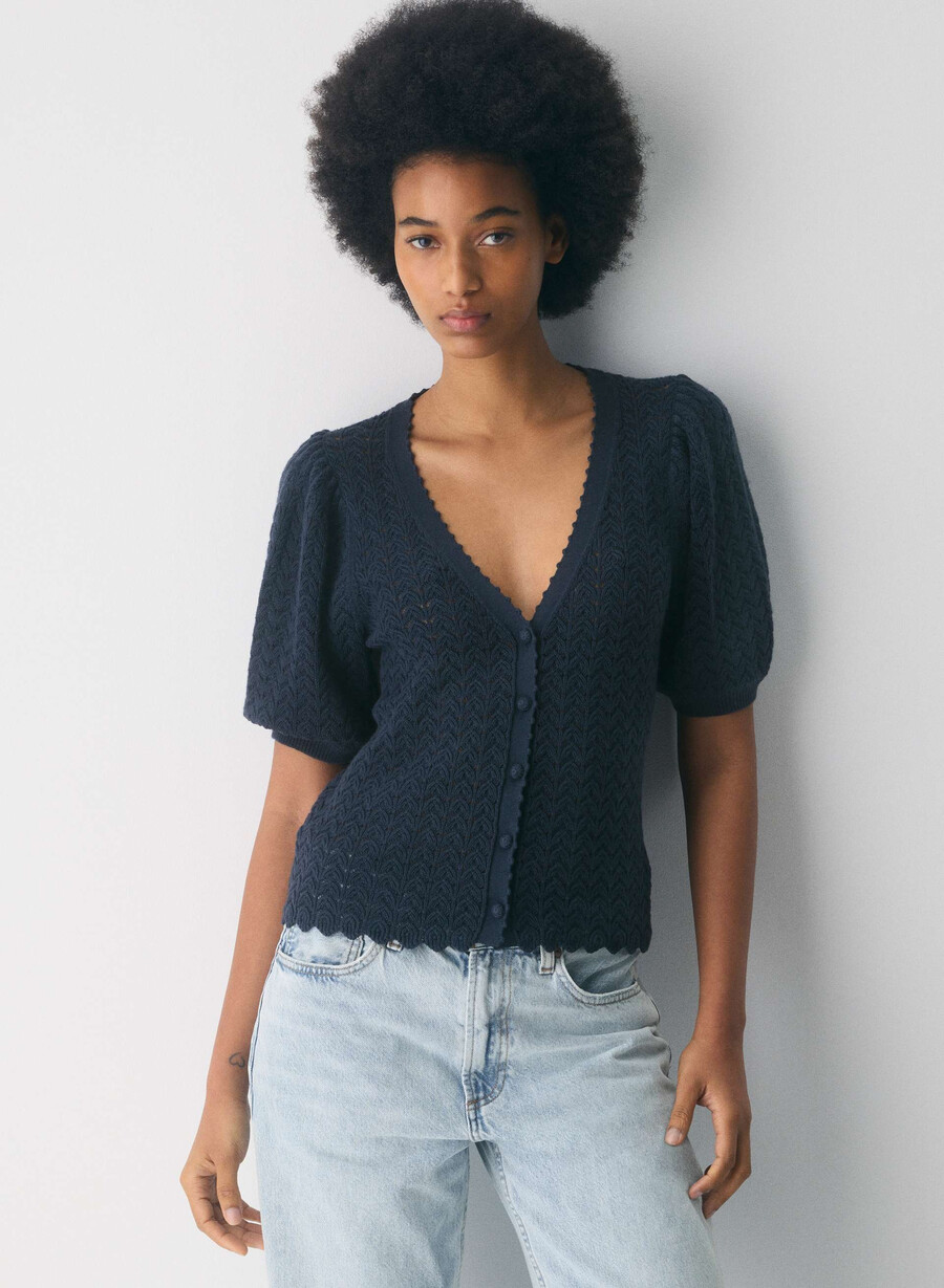 cotton charm fika cardigan admiral