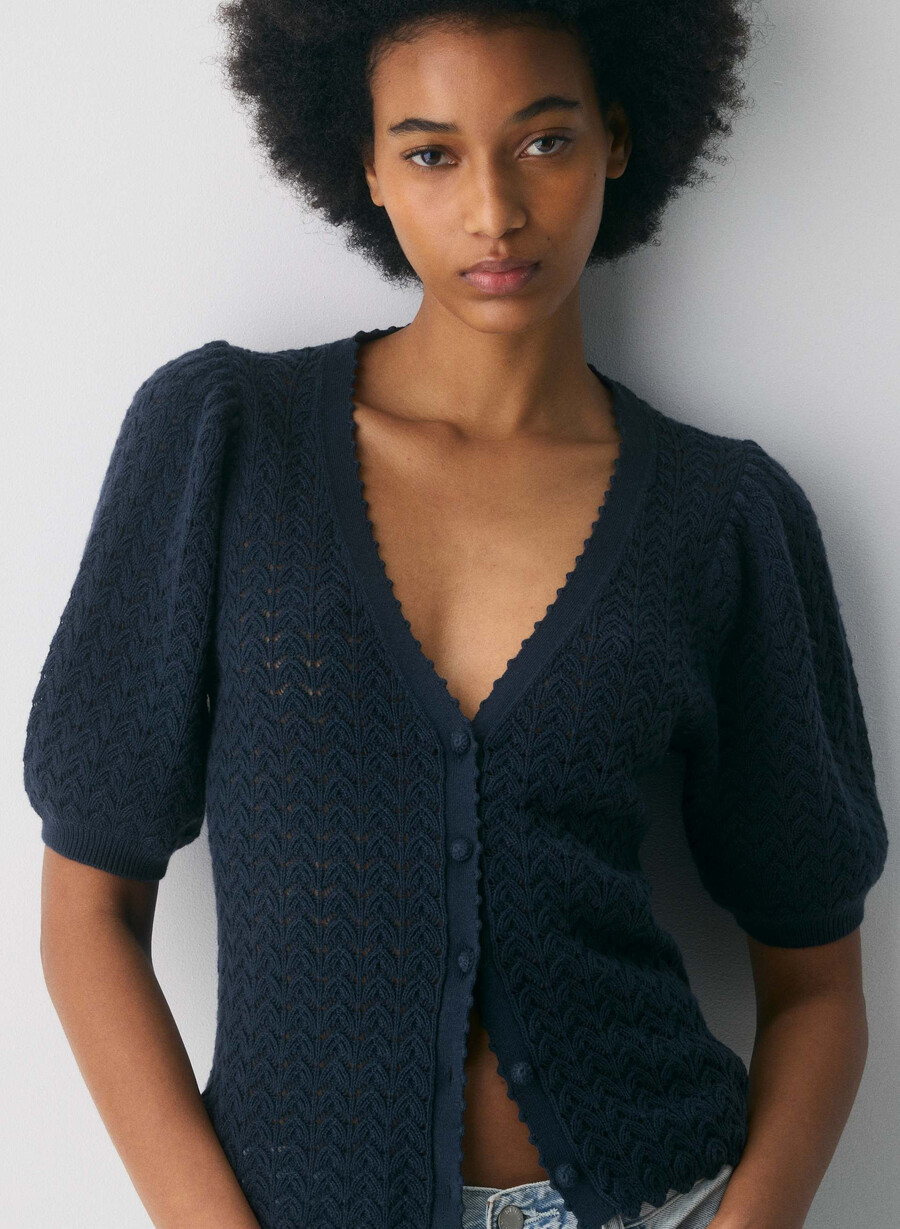 cotton charm fika cardigan admiral