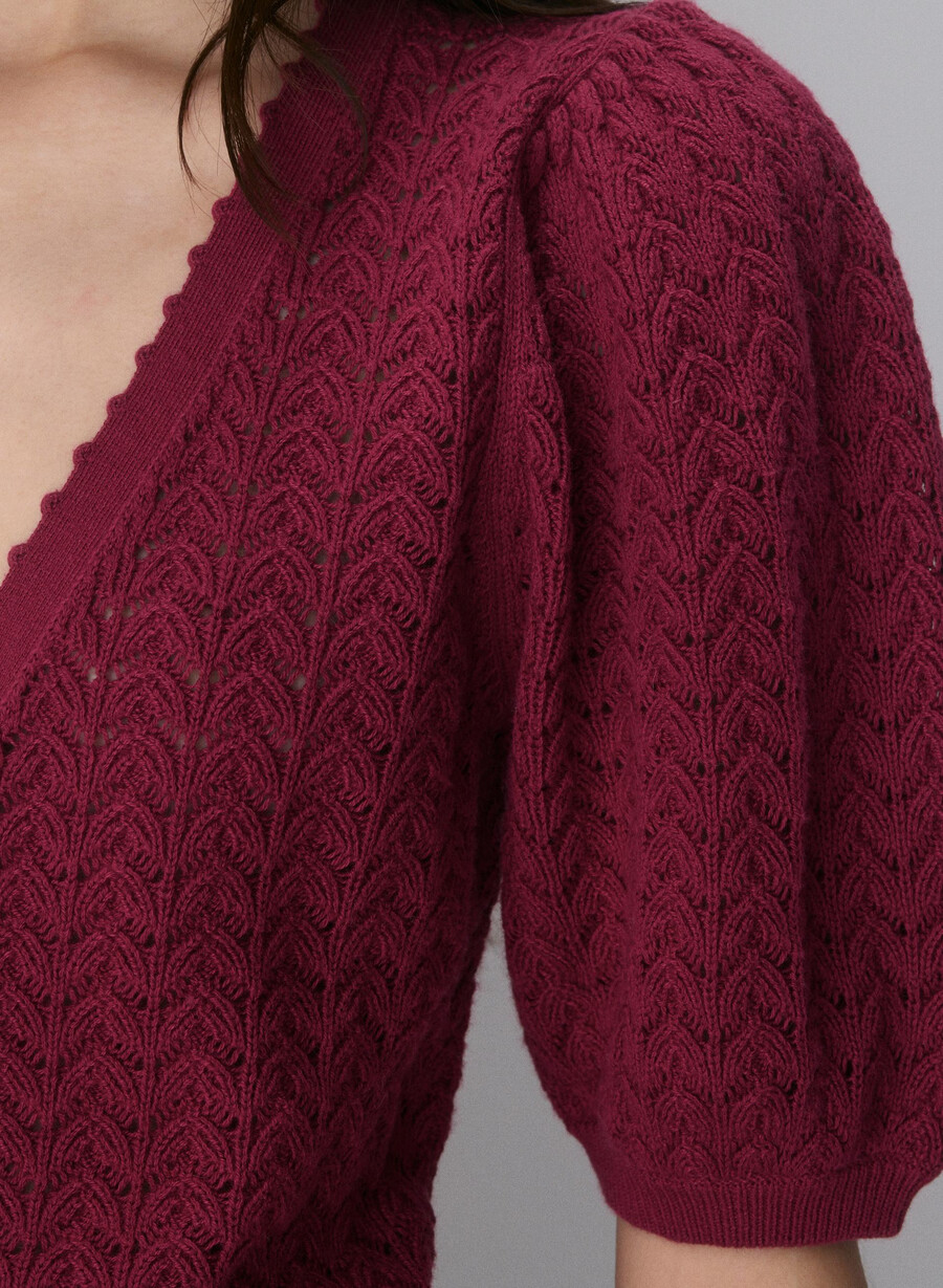 cotton charm fika cardigan juicy rose