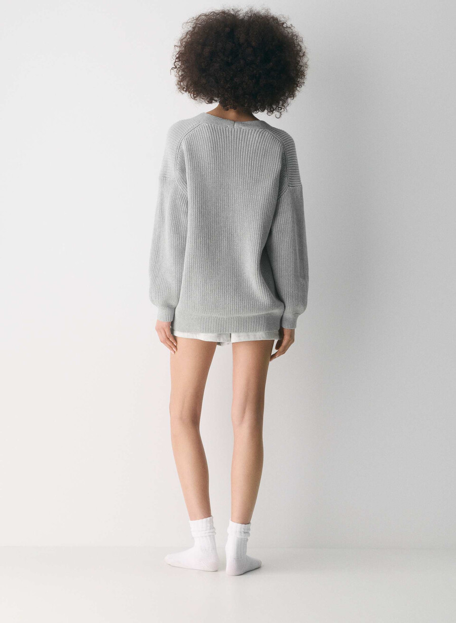 qualifier cardigan heather chrome