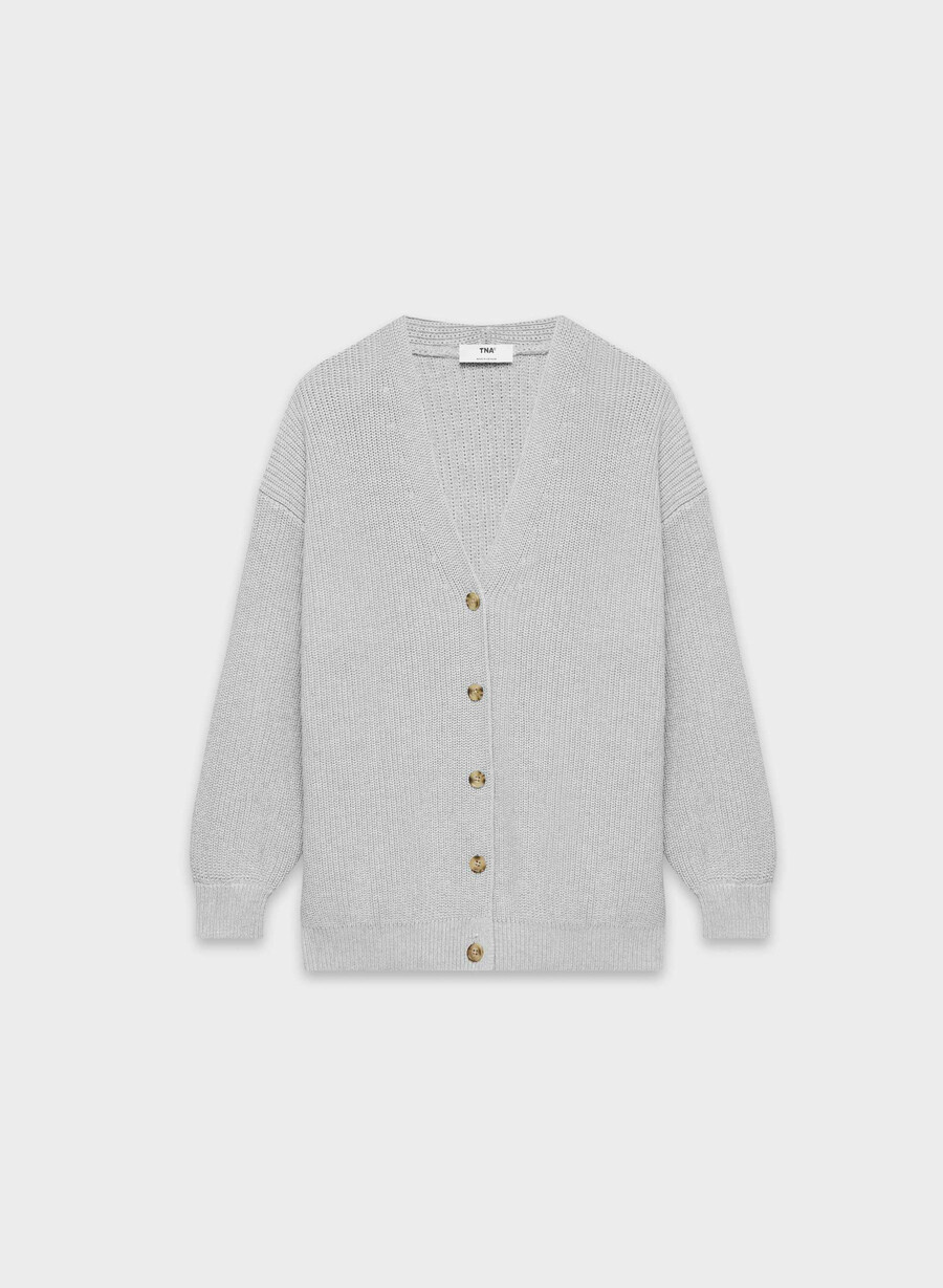 qualifier cardigan heather chrome