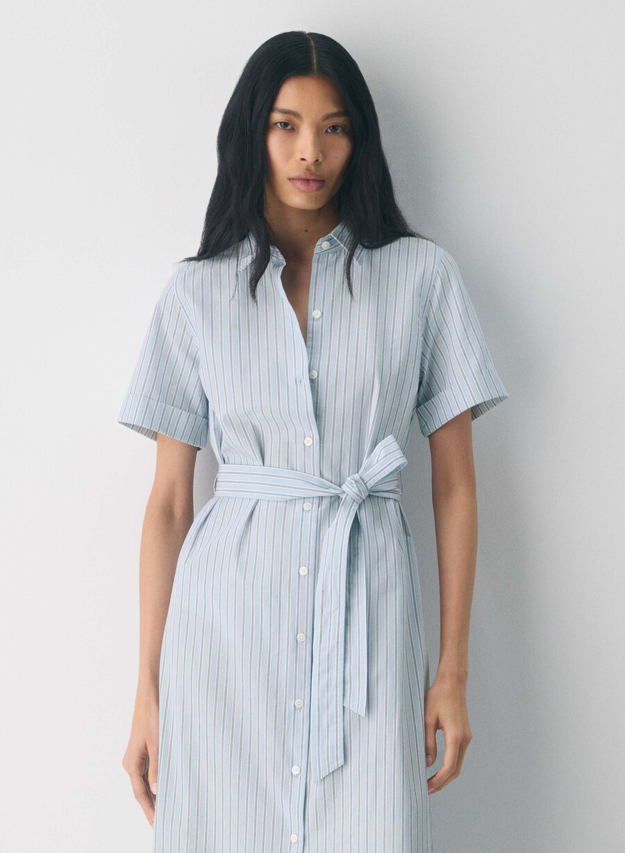eleta popeline-maxikleid wnstn strpe d blbw