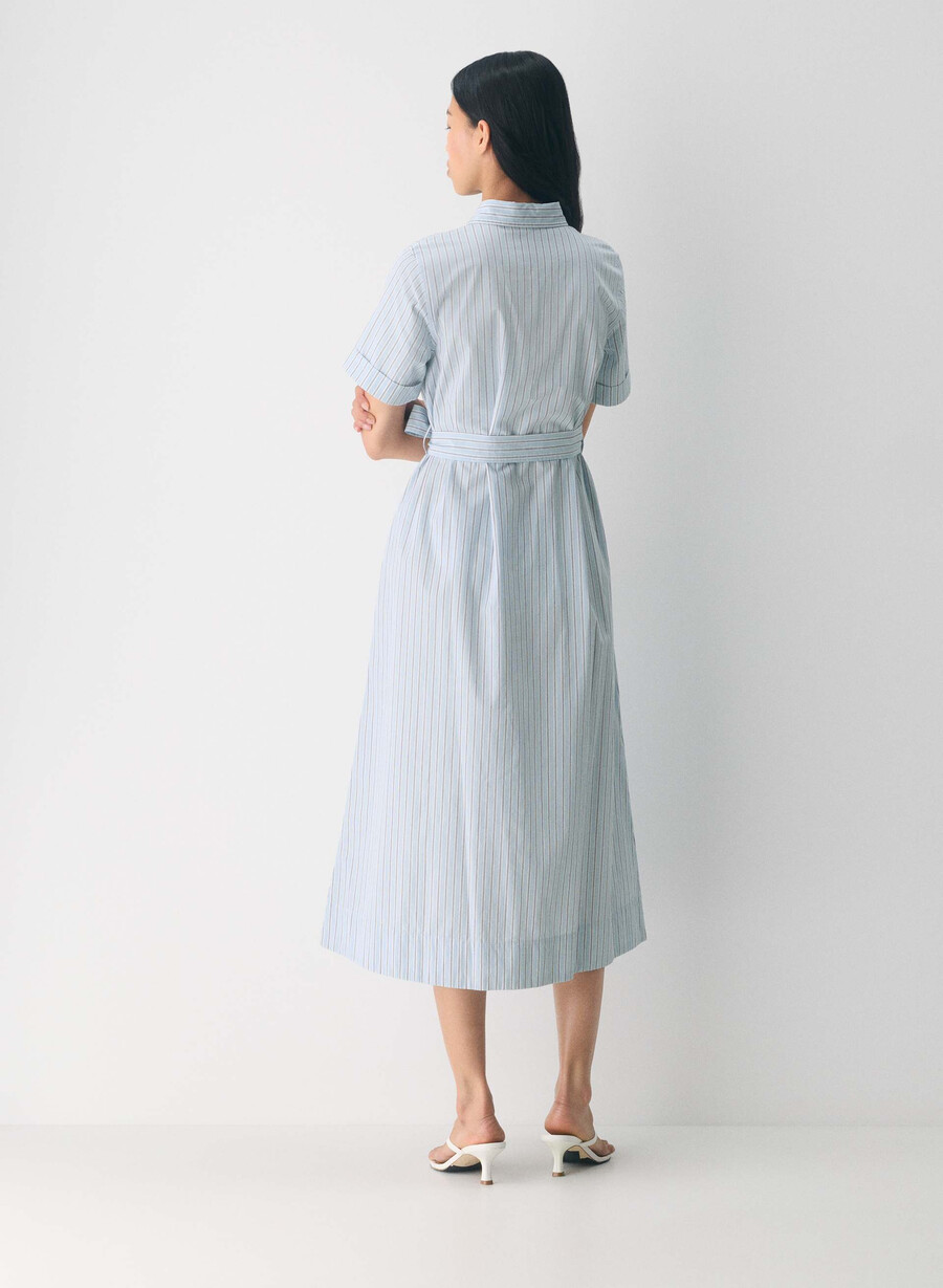 eleta popeline-maxikleid wnstn strpe d blbw