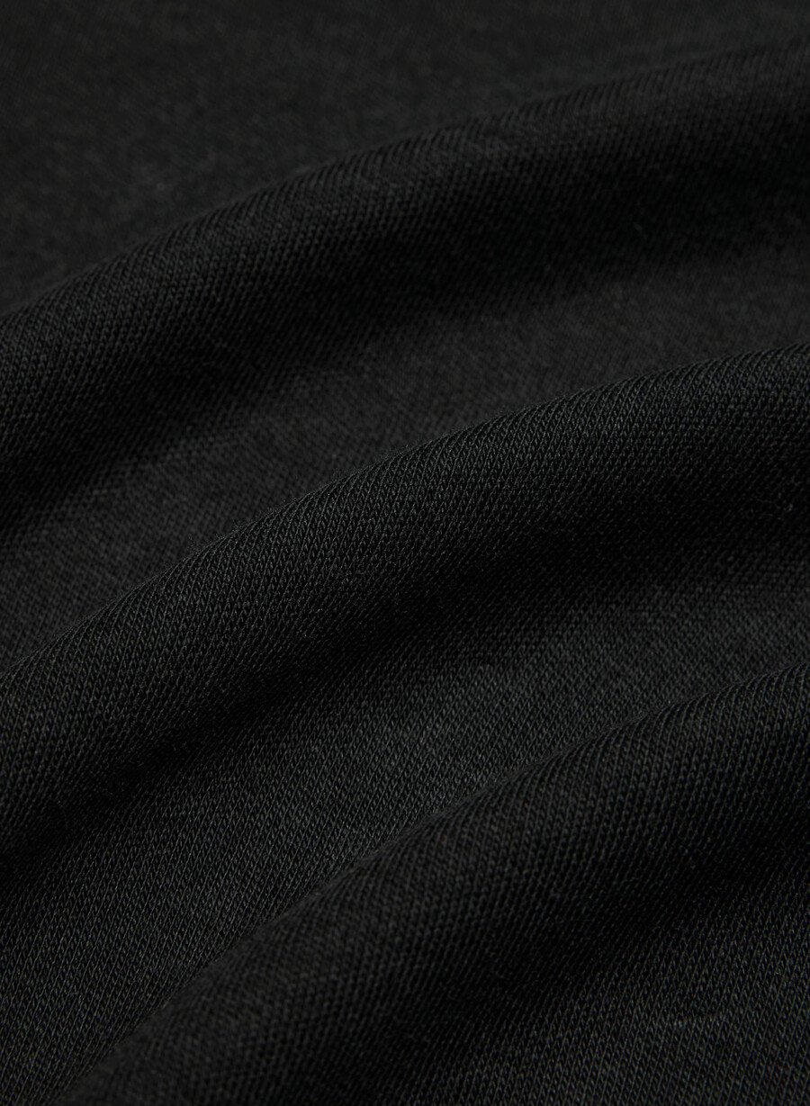 interlock baumwoll-schriftzugkleid schwarz