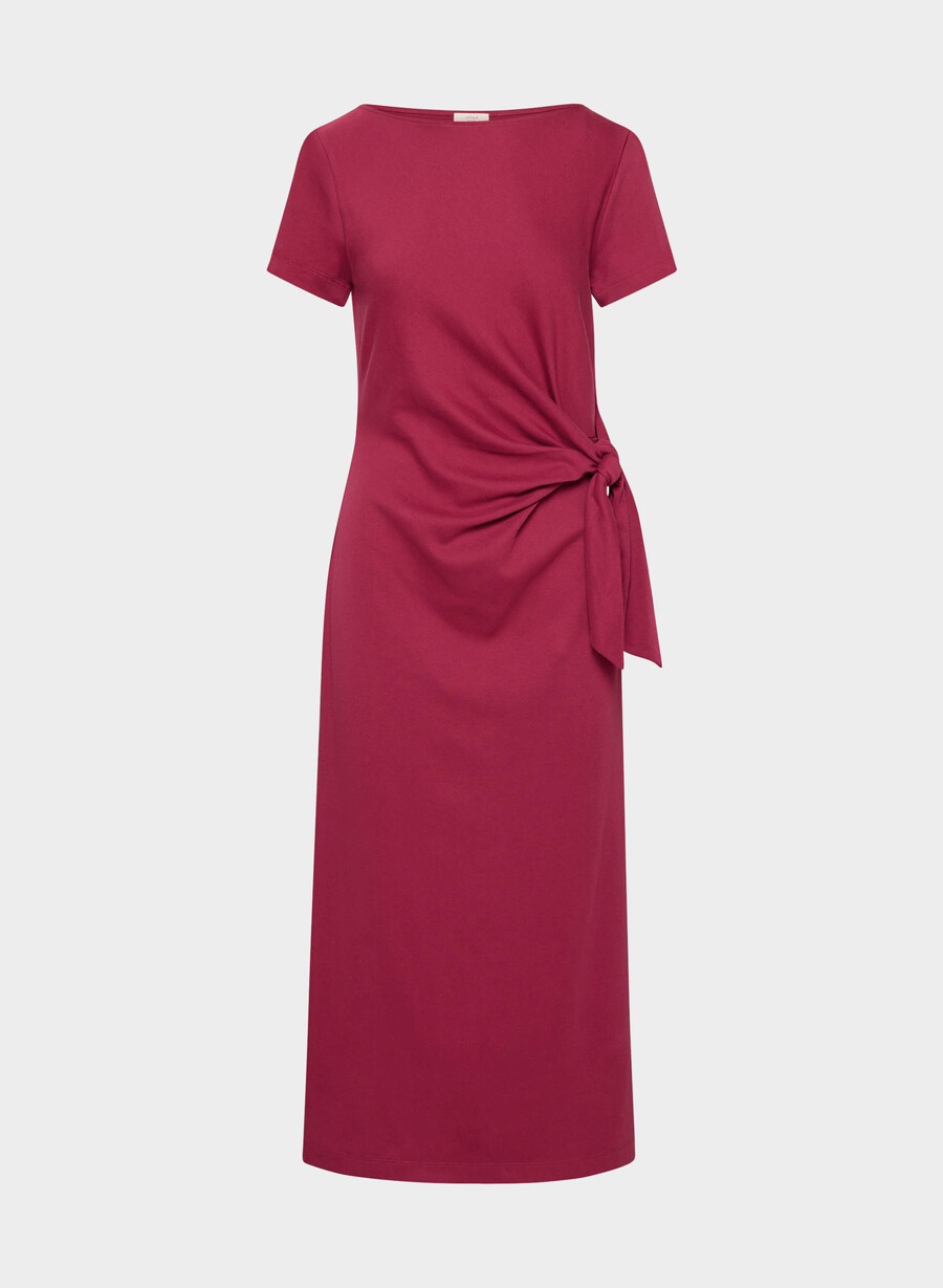 interlock baumwoll-schriftzugkleid juicy rose