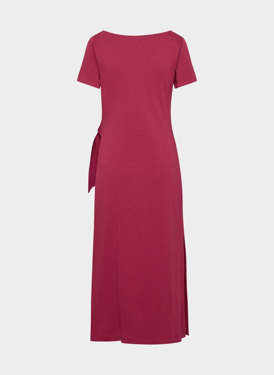 interlock baumwoll-schriftzugkleid juicy rose