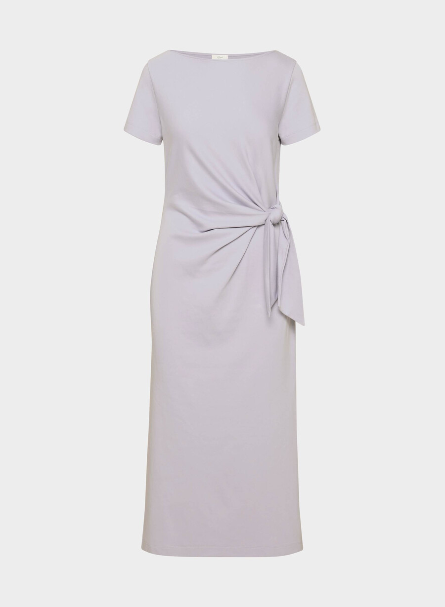 interlock baumwoll-schriftzugkleid wildblower lila