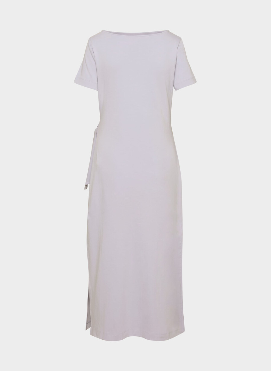 interlock baumwoll-schriftzugkleid wildblower lila