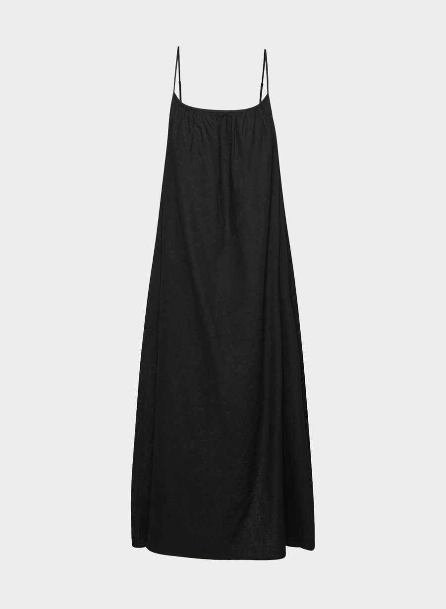 wellbeing leinenkleid schwarz