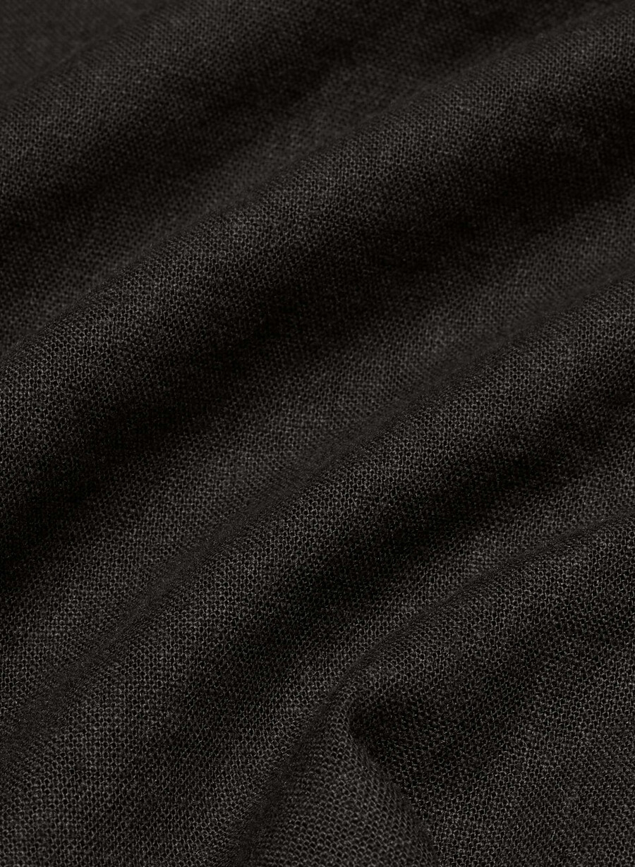 wellbeing leinenkleid schwarz