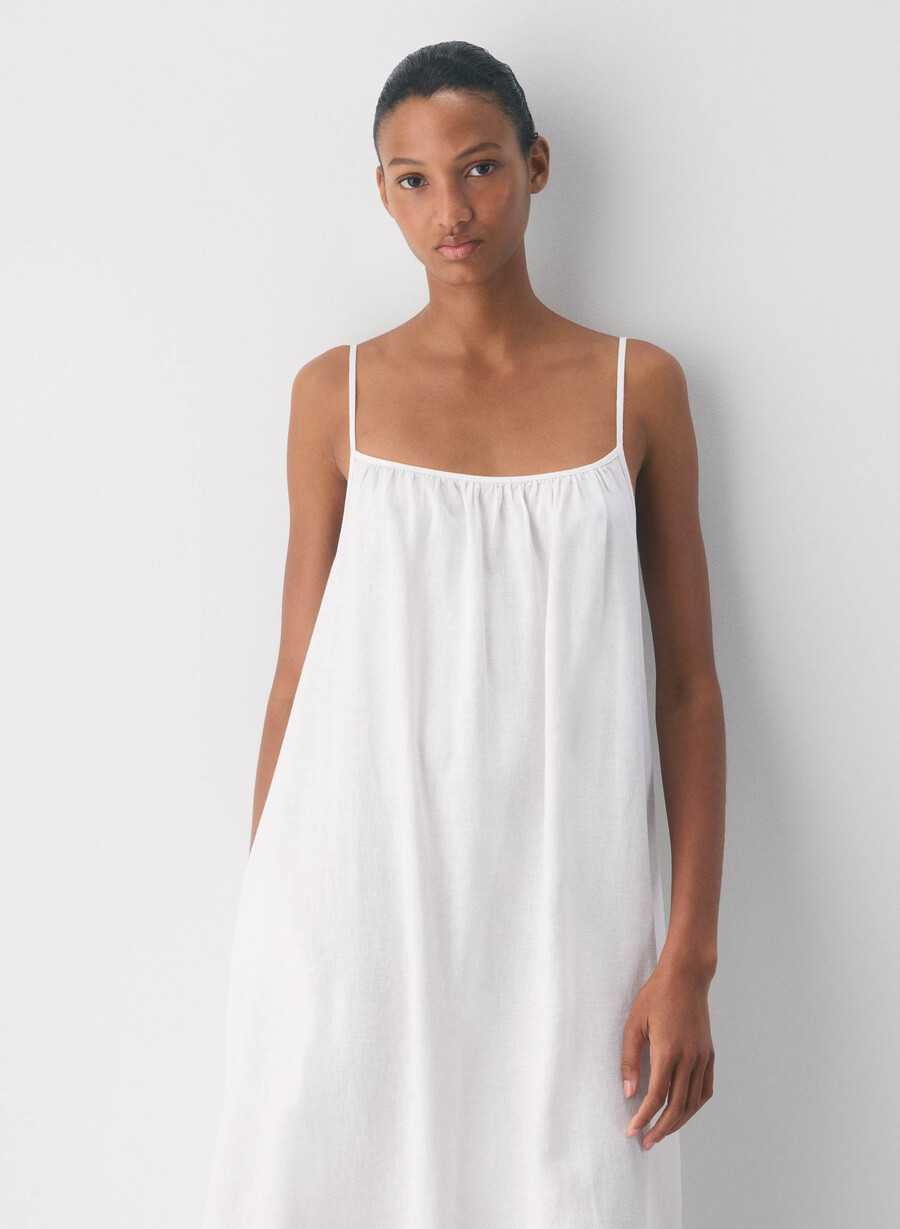 wellbeing leinenkleid weiss