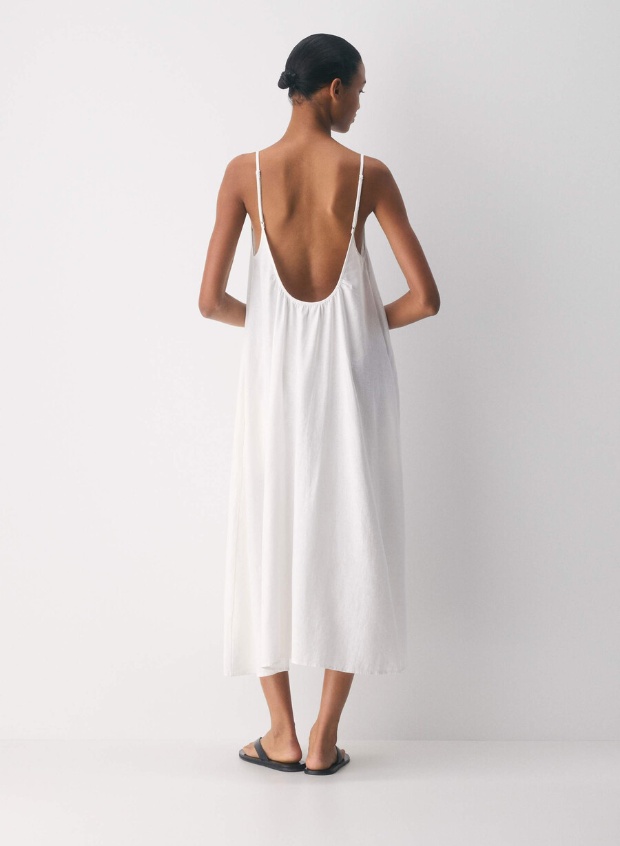 wellbeing leinenkleid weiss