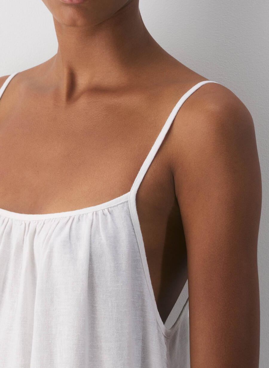 wellbeing leinenkleid weiss