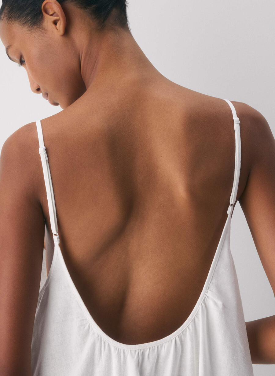 wellbeing leinenkleid weiss