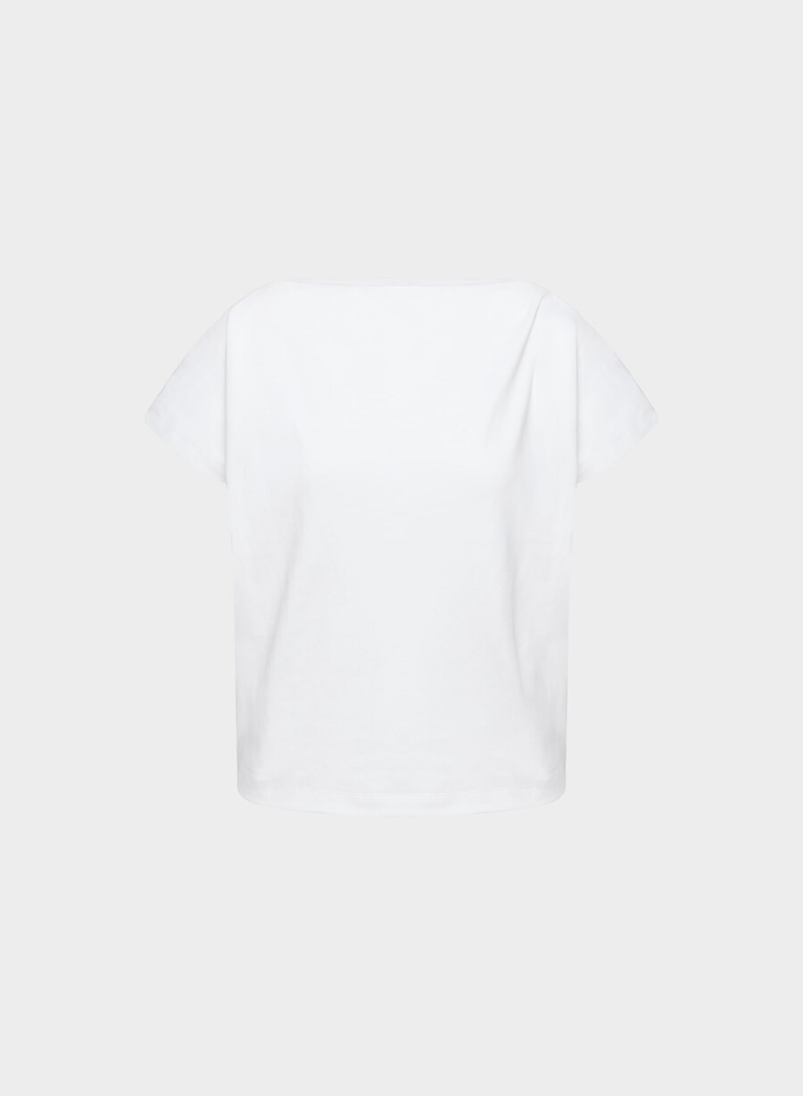 interlock cotton caveat t-shirt weiss