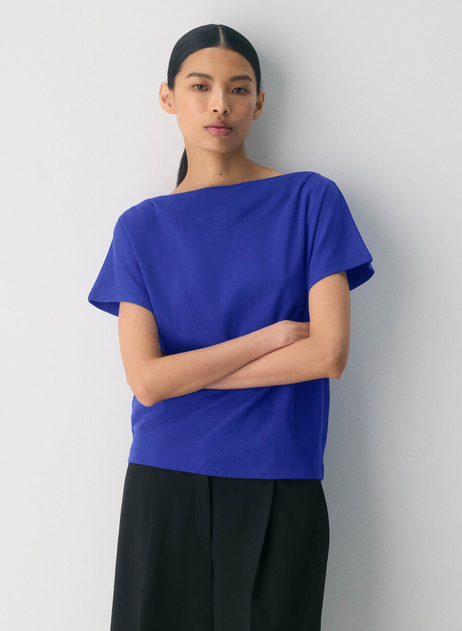 interlock cotton caveat t-shirt weiss