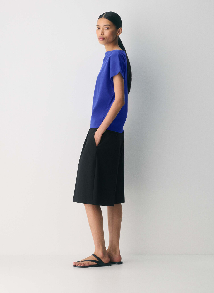 interlock cotton caveat t-shirt weiss