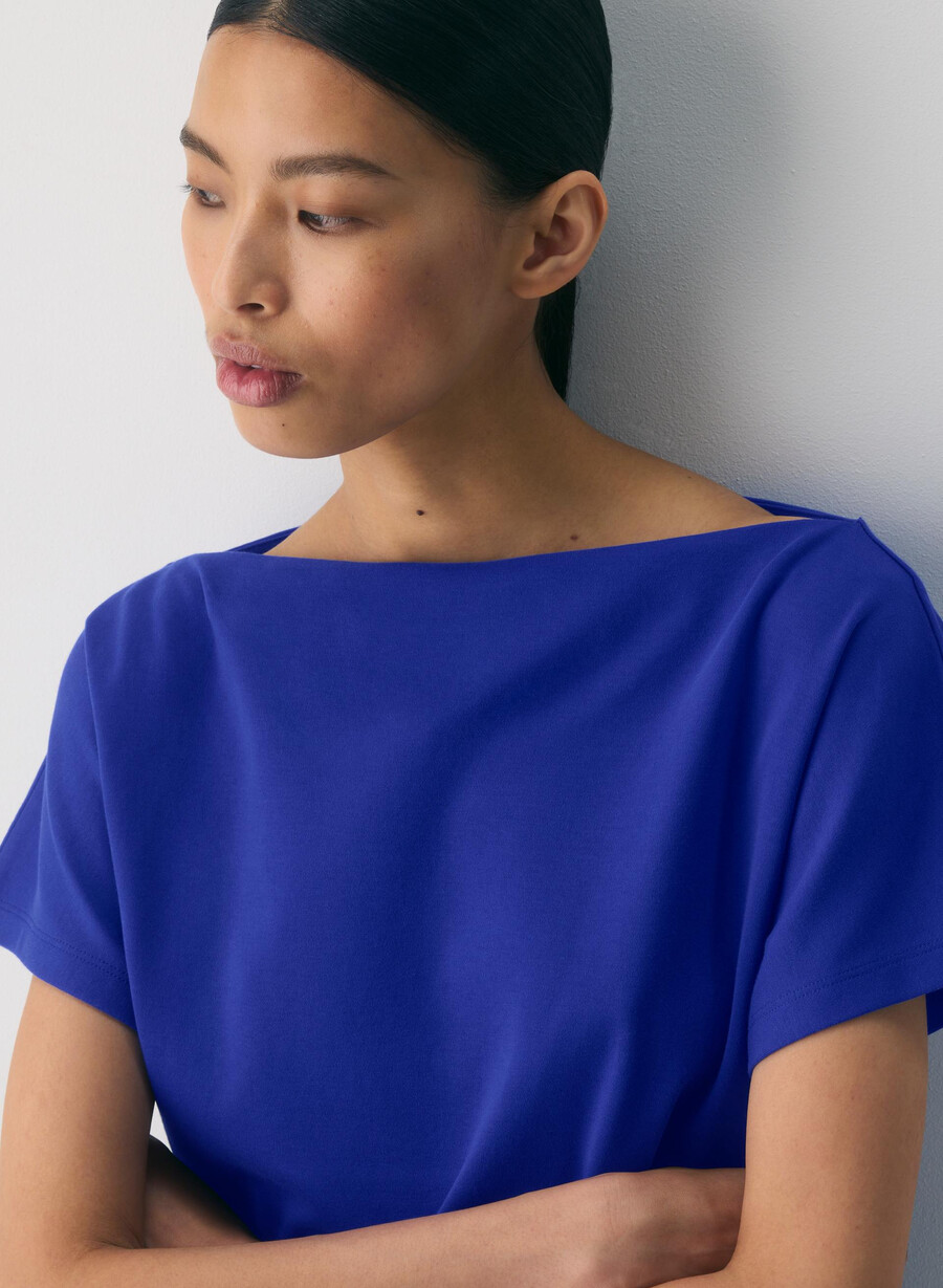 interlock cotton caveat t-shirt weiss