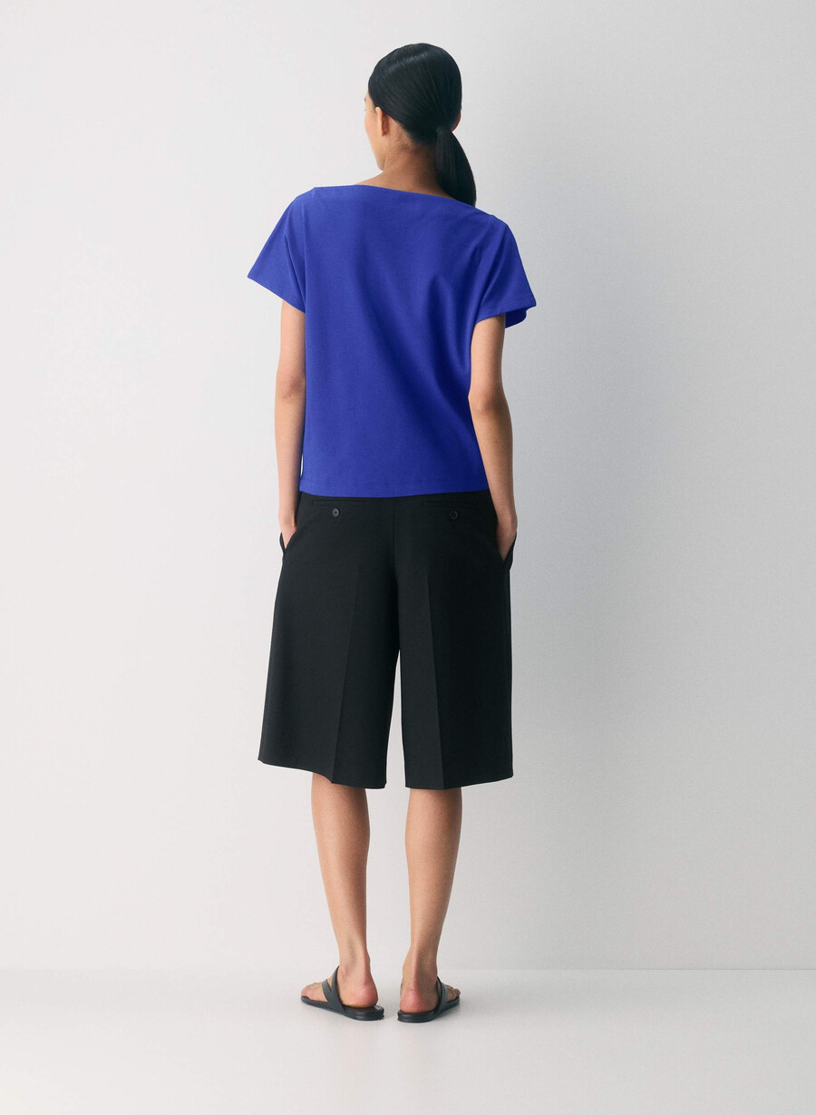 interlock cotton caveat t-shirt ablaze blue