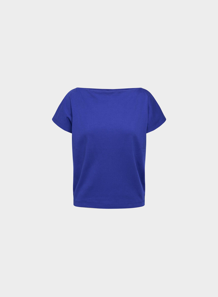 interlock cotton caveat t-shirt ablaze blue